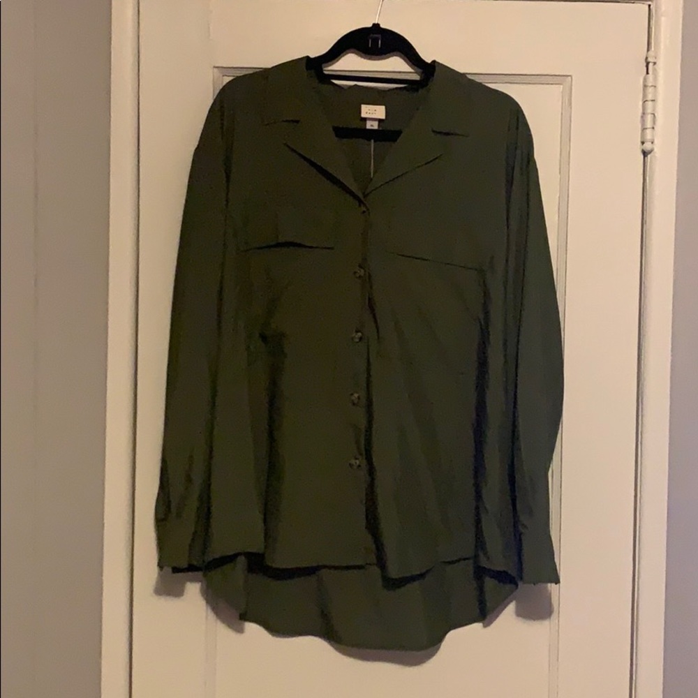 Hunter Green Button Up Shirt
